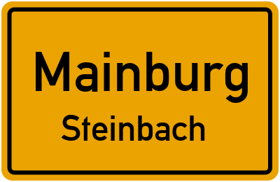 Ortsschild Mainburg Steinbach