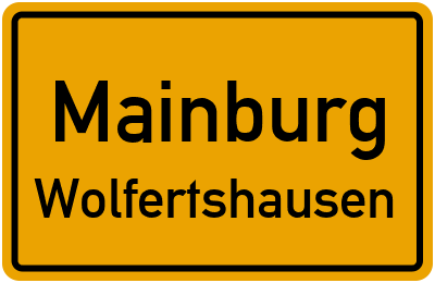 Ortsschild Mainburg Wolfertshausen