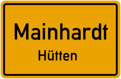 Straßenverzeichnis Mainhardt Hütten