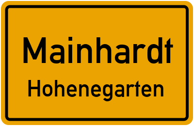 Ortsschild Mainhardt Hohenegarten