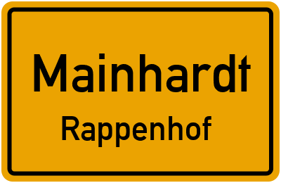 Ortsschild Mainhardt Rappenhof