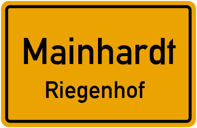 Straßenverzeichnis Mainhardt Riegenhof