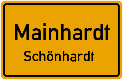 Ortsschild Mainhardt Schönhardt