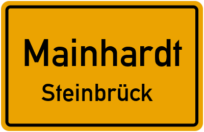Ortsschild Mainhardt Steinbrück