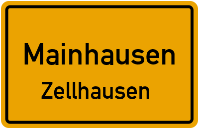 Ortsschild Mainhausen Zellhausen