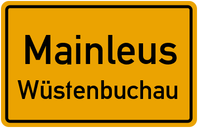Straßenverzeichnis Mainleus Wüstenbuchau