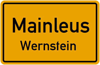 Straßenverzeichnis Mainleus Wernstein