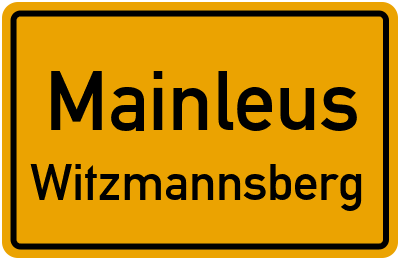 Straßenverzeichnis Mainleus Witzmannsberg