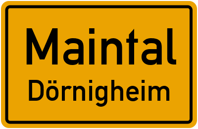 Ortsschild Maintal Dörnigheim