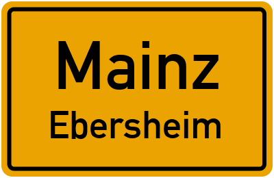 Straßenverzeichnis Mainz Ebersheim