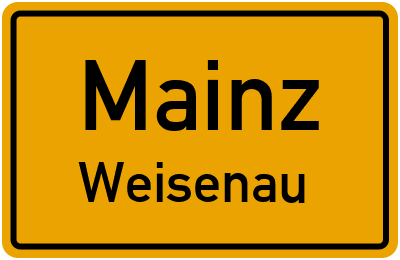 Ortsschild Mainz Weisenau