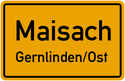 Ortsschild Maisach Gernlinden/Ost