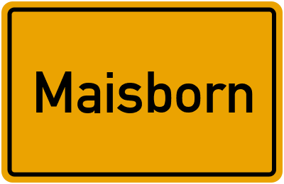 Ortsschild von Gemeinde Maisborn in Rheinland-Pfalz