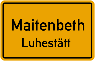 Straßenverzeichnis Maitenbeth Luhestätt