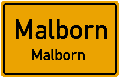 Straßenverzeichnis Malborn Malborn