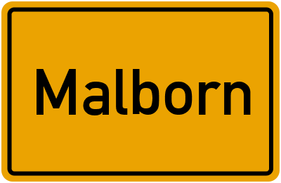 Ortsschild von Gemeinde Malborn in Rheinland-Pfalz