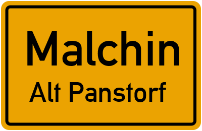 Straßenverzeichnis Malchin Alt Panstorf
