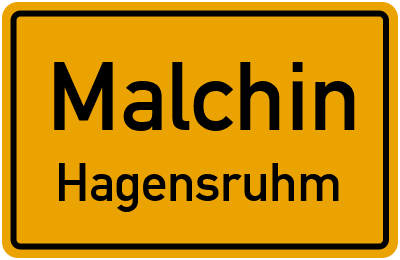 Straßenverzeichnis Malchin Hagensruhm
