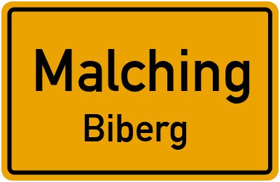 Straßenverzeichnis Malching Biberg