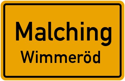 Straßenverzeichnis Malching Wimmeröd