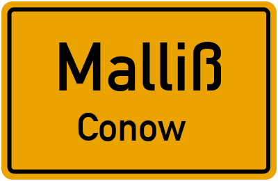 Straßenverzeichnis Malliß Conow
