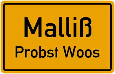 Straßenverzeichnis Malliß Probst Woos