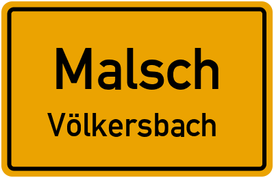 Ortsschild Malsch Völkersbach
