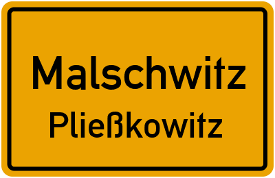Straßenverzeichnis Malschwitz Pließkowitz