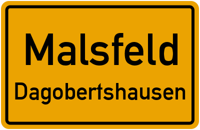 Ortsschild Malsfeld Dagobertshausen