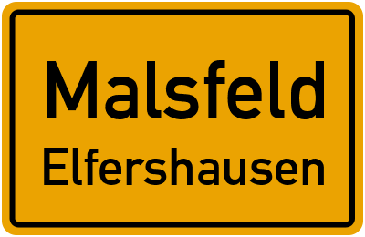 Straßenverzeichnis Malsfeld Elfershausen