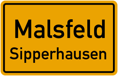 Ortsschild Malsfeld Sipperhausen