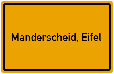 Ortsschild von Stadt Manderscheid, Eifel in Rheinland-Pfalz