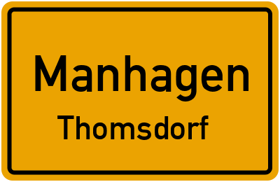 Straßenverzeichnis Manhagen Thomsdorf