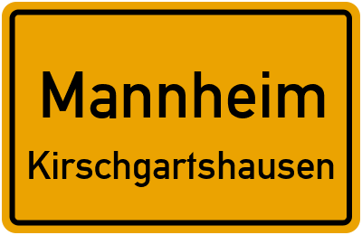 Straßenverzeichnis Mannheim Kirschgartshausen