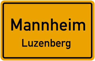 Ortsschild Mannheim Luzenberg