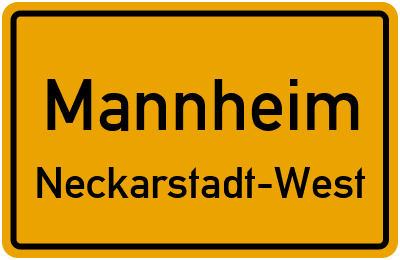 Straßenverzeichnis Mannheim Neckarstadt-West