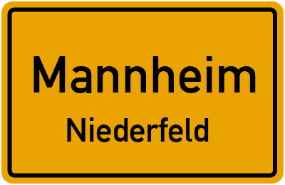 Straßenverzeichnis Mannheim Niederfeld