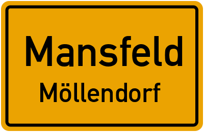 Ortsschild Mansfeld Möllendorf