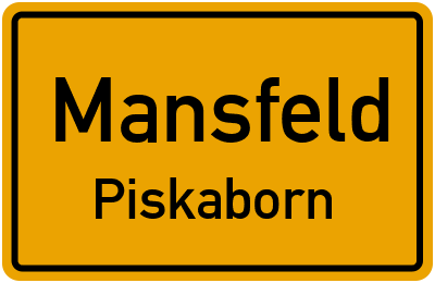 Straßenverzeichnis Mansfeld Piskaborn