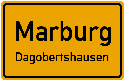 Ortsschild Marburg Dagobertshausen