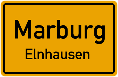 Ortsschild Marburg Elnhausen