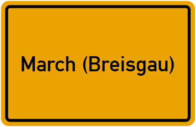 Ortsschild von Gemeinde March (Breisgau) in Baden-Württemberg
