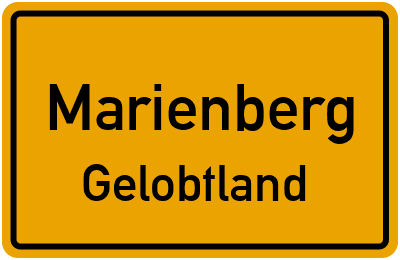 Ortsschild Marienberg Gelobtland