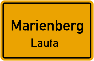 Ortsschild Marienberg Lauta