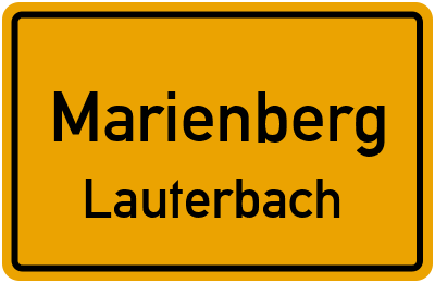 Ortsschild Marienberg Lauterbach