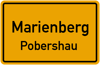 Ortsschild Marienberg Pobershau