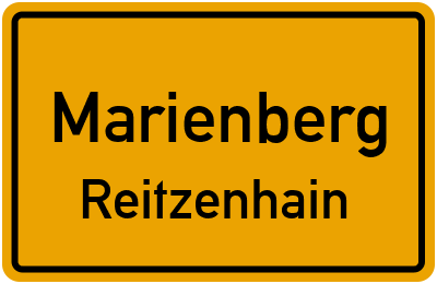Straßenverzeichnis Marienberg Reitzenhain