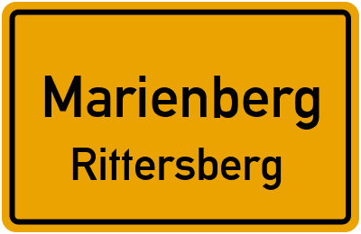 Ortsschild Marienberg Rittersberg