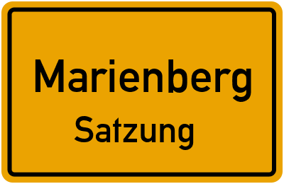 Straßenverzeichnis Marienberg Satzung