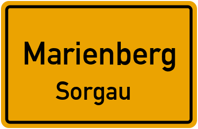 Ortsschild Marienberg Sorgau